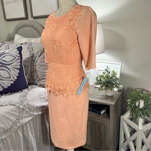 NWT Antonio Melani Yvonne Dress Size 0 Mid- length, Lace Overlay